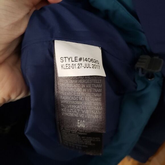 Marmot Hooded Jacket Blue Colorblock Adjustable L - Picture 12 of 14